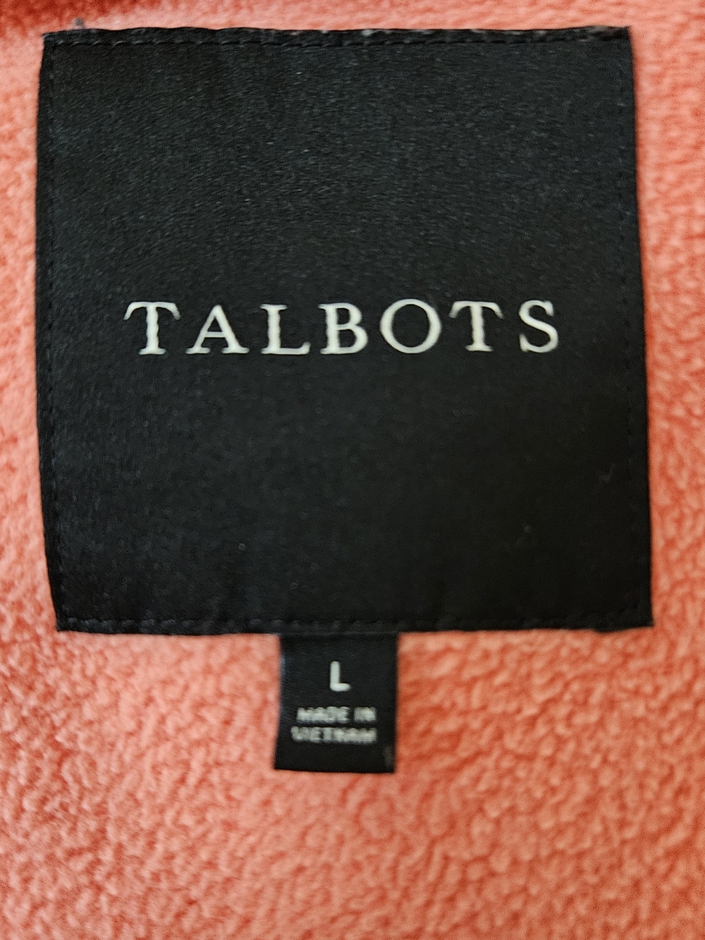 Quilted TALBOTS Diamond Salmon Coral Pink Women's Sleeveless Vest Size L - Picture 2 of 9